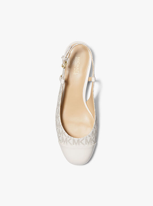 michael kors perla flex signature logo slingback flat