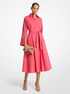 michael kors kimono sleeve stretch cotton poplin shirtdress