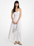michael kors smocked cotton poplin maxi dress