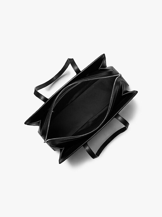 Laila Medium Signature Logo Tote Bag michael kors laila medium signature logo tote bag