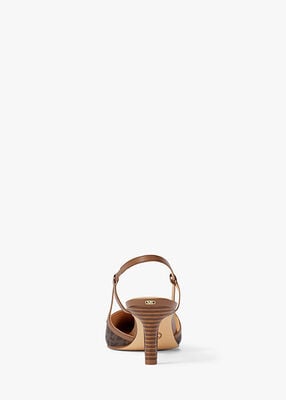 michael kors alora signature logo slingback pump