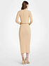 michael kors ribbed stretch viscose belted sweater dress