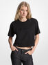 michael kors logo studded cotton jersey t shirt