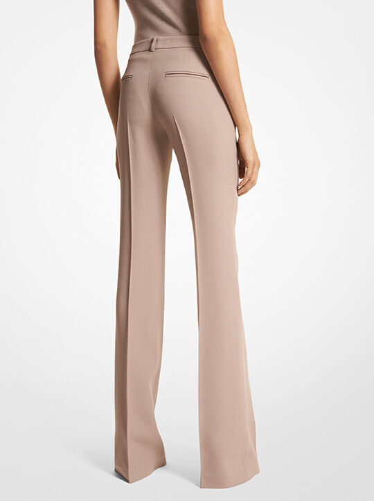 Haylee Double Crepe Sablé Flared Trousers michael kors haylee double crepe sabl flared trousers