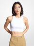 Ribbed Recycled Viscose Blend Cropped Tank Top