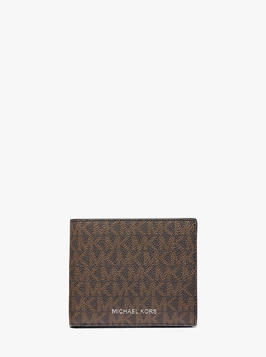 Greyson Logo Slim Billfold Wallet michael kors greyson logo slim billfold wallet