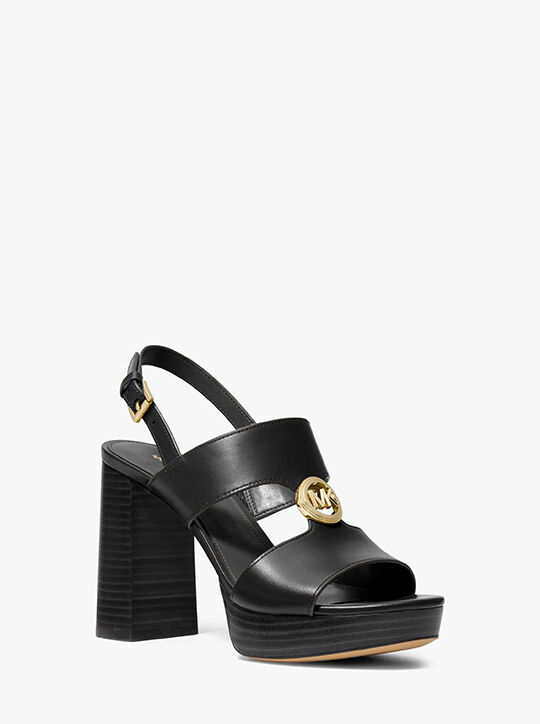 michael kors erin leather platform sandal