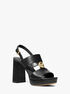 michael kors erin leather platform sandal