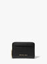 Jet Set Small Pebbled Leather Zip-Around Card Case michael kors jet set small pebbled leather zip around card case