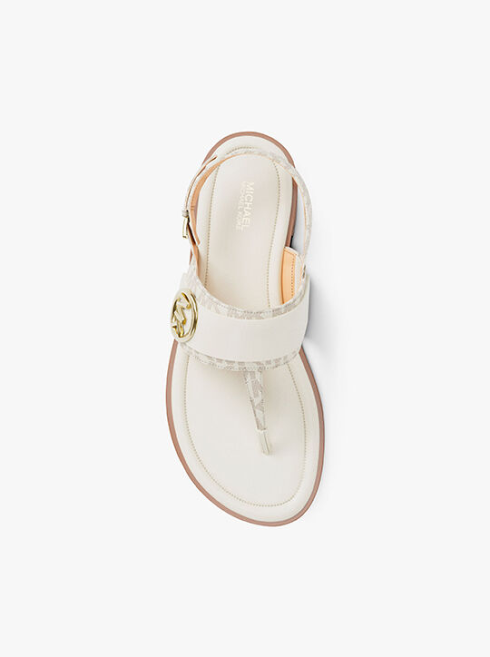 michael kors carmen signature logo thong sandal