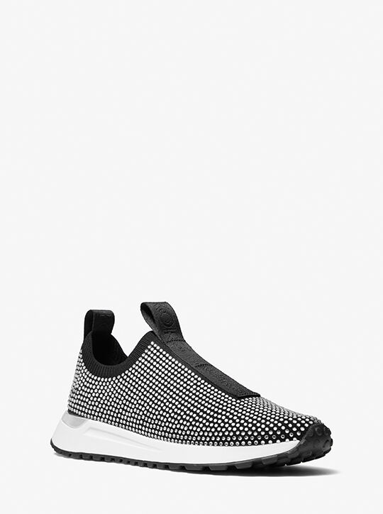 Bodie Embellished Stretch Knit Slip-On Trainer michael kors bodie embellished stretch knit slip on trainer