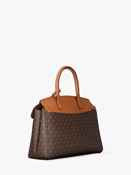Landry Medium Signature Logo Satchel michael kors landry medium signature logo satchel