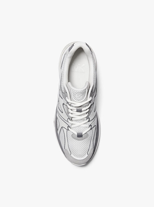 Kit Extreme Mesh and Faux Suede Trainer michael kors kit extreme mesh and faux suede trainer