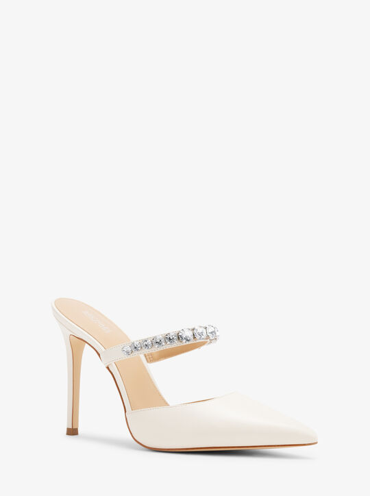 Jessa Embellished Leather Mule michael kors jessa embellished leather mule