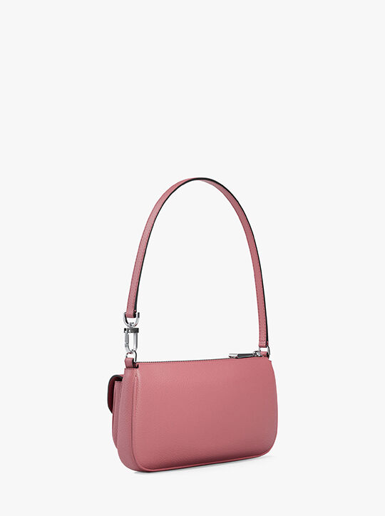 michael kors zoe small pebbled leather pochette