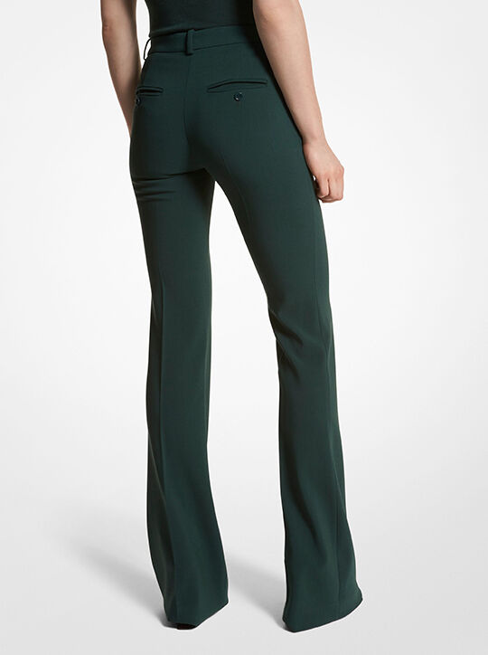 Haylee Stretch Pebble Crepe Flared Trousers michael kors haylee stretch pebble crepe flared trousers