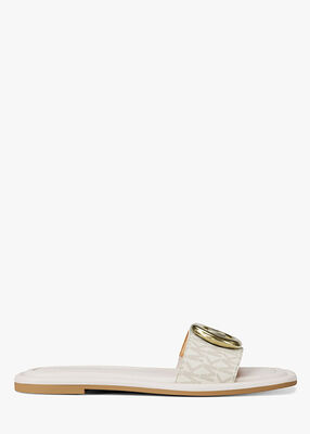 michael kors milan signature logo slide sandal