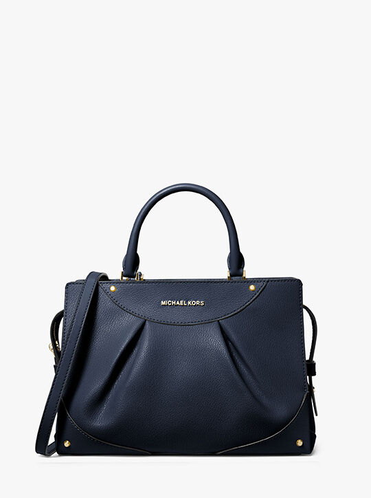 michael kors enzo medium leather satchel