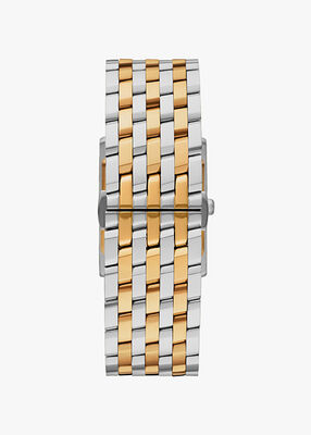 michael kors petite georgie two tone watch