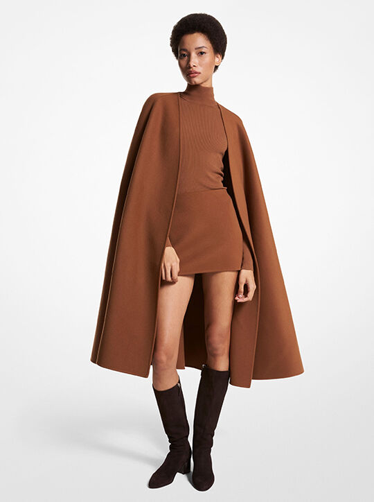 Double Faced Wool Melton Cape michael kors double faced wool melton cape