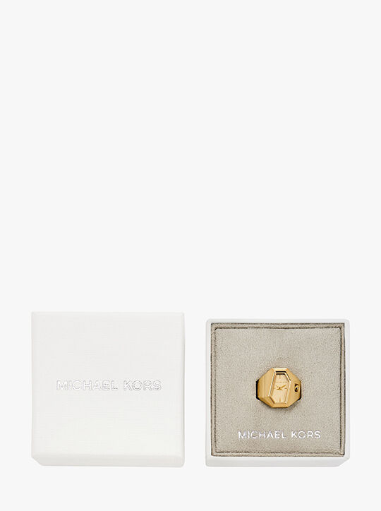 Suri Gold-Tone Ring Watch michael kors suri gold tone ring watch