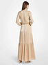 Metallic Crinkled Georgette Belted Kaftan Dress michael kors metallic crinkled georgette belted kaftan dress