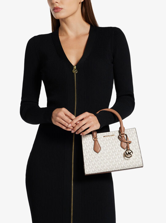michael kors sheila small signature logo satchel