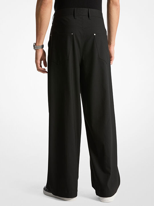 Pleated Wide-Leg Pants michael kors pleated wide leg pants