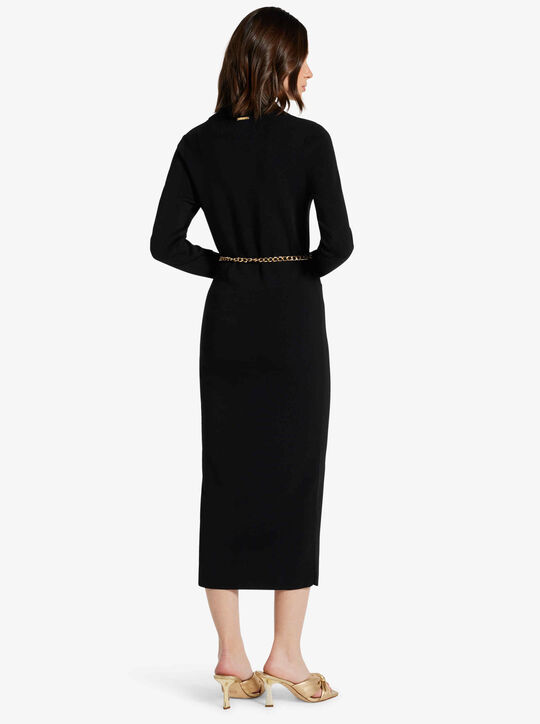 فستان محبوك مطاطي بحزام michael kors فستان محبوك مطاطي بحزام