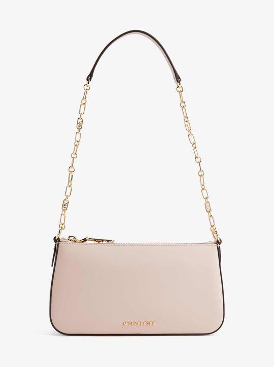 Empire Medium Leather Chain-Link Pochette michael kors empire medium leather chain link pochette