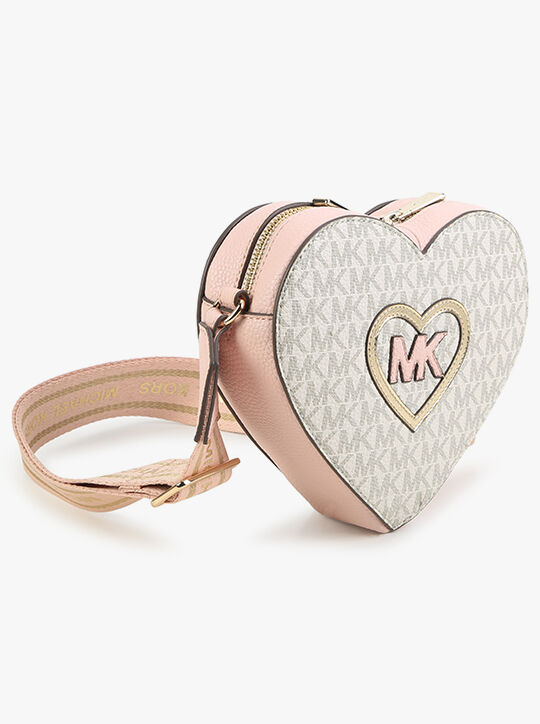 michael kors heart shaped logo crossbody bag