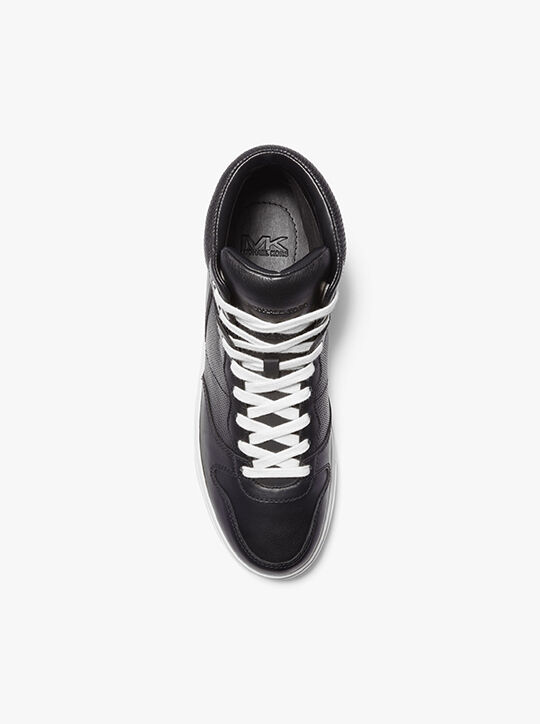 michael kors barett leather high top sneaker