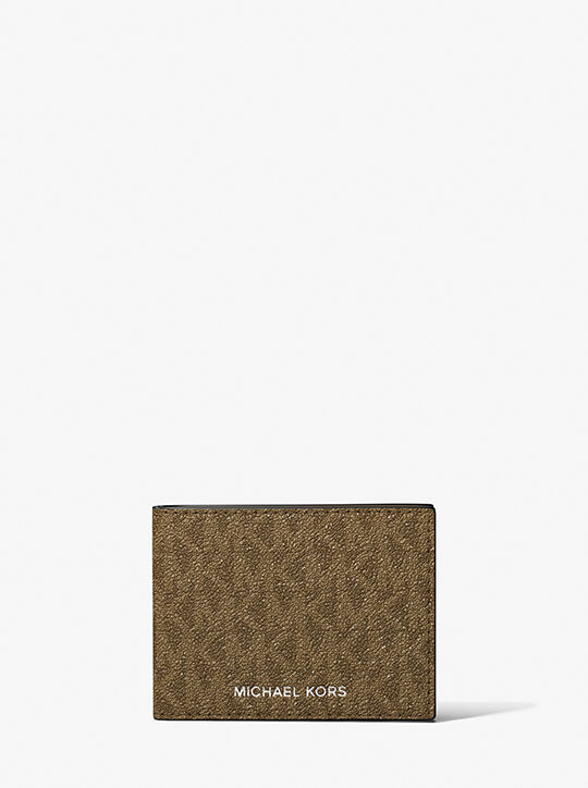 Harrison Logo Billfold Wallet With Passcase michael kors harrison logo billfold wallet with passcase