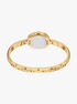 michael kors maude three hand gold tone stainless steel watch