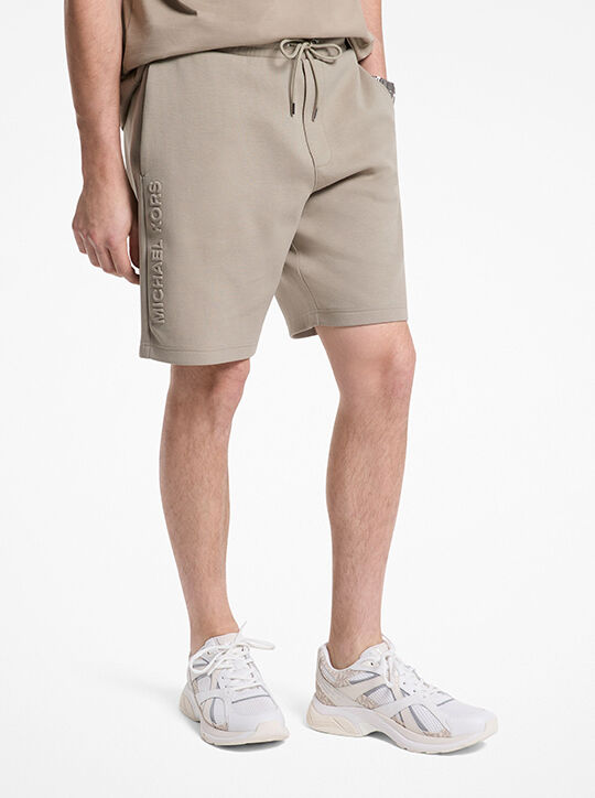 Embossed Logo Cotton Blend Shorts michael kors embossed logo cotton blend shorts