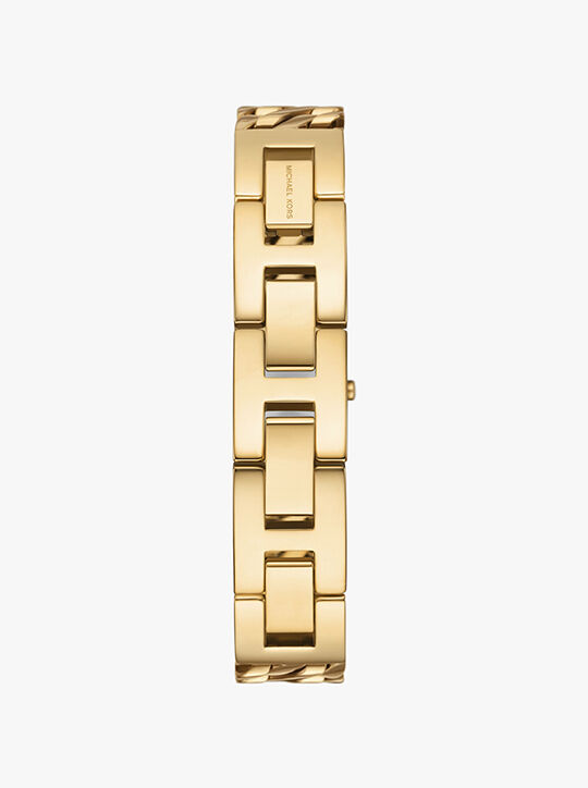michael kors mini darrington gold tone chain link watch
