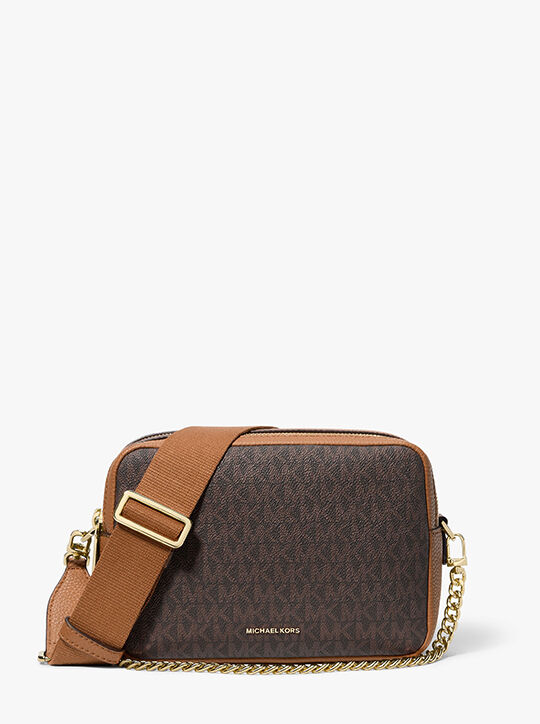michael kors bryant medium signature logo camera crossbody bag