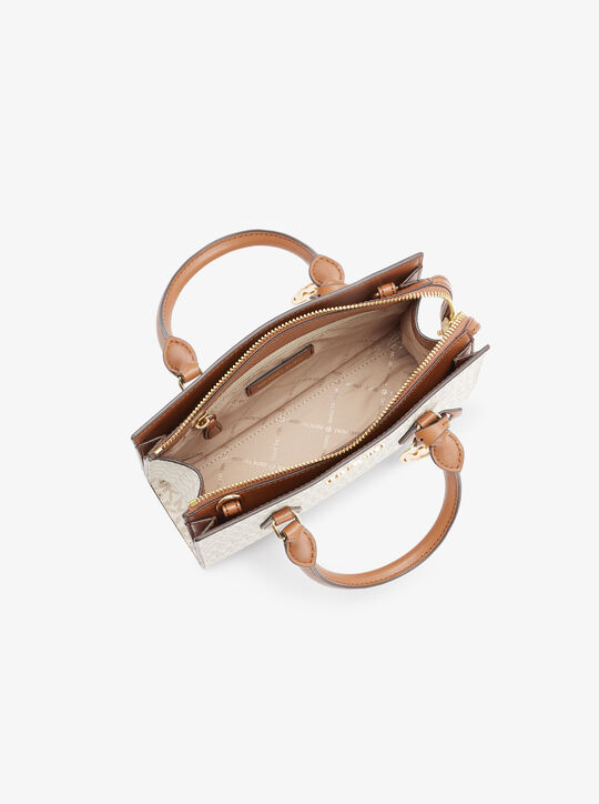 michael kors sheila small signature logo satchel