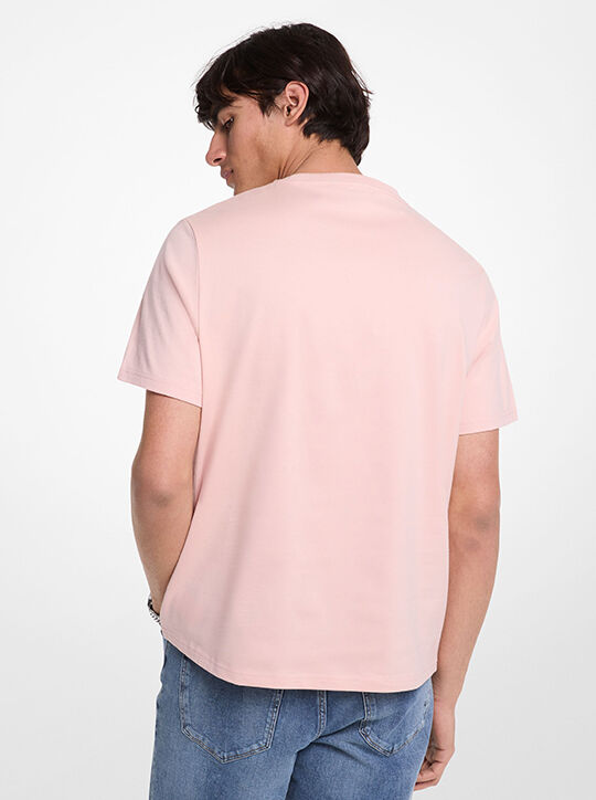 Logo Embossed Cotton T-Shirt michael kors logo embossed cotton t shirt