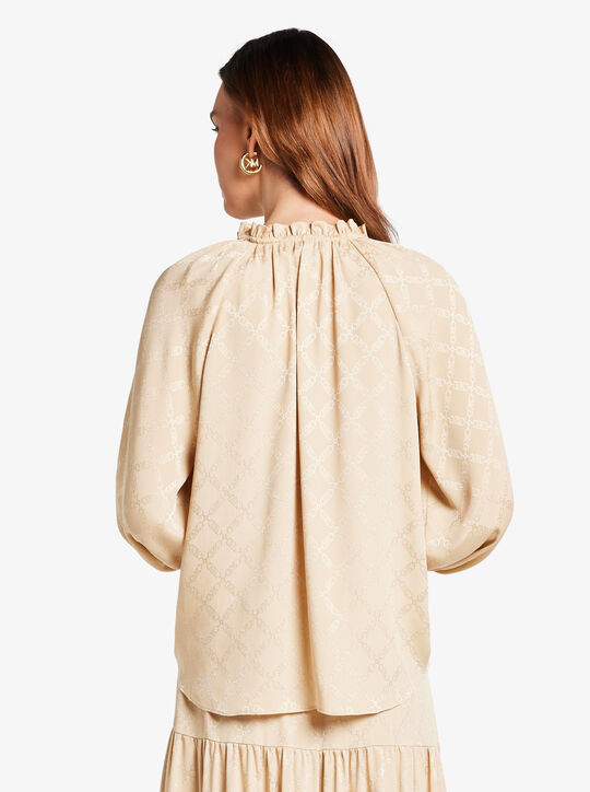 michael kors empire diamond jacquard blouse