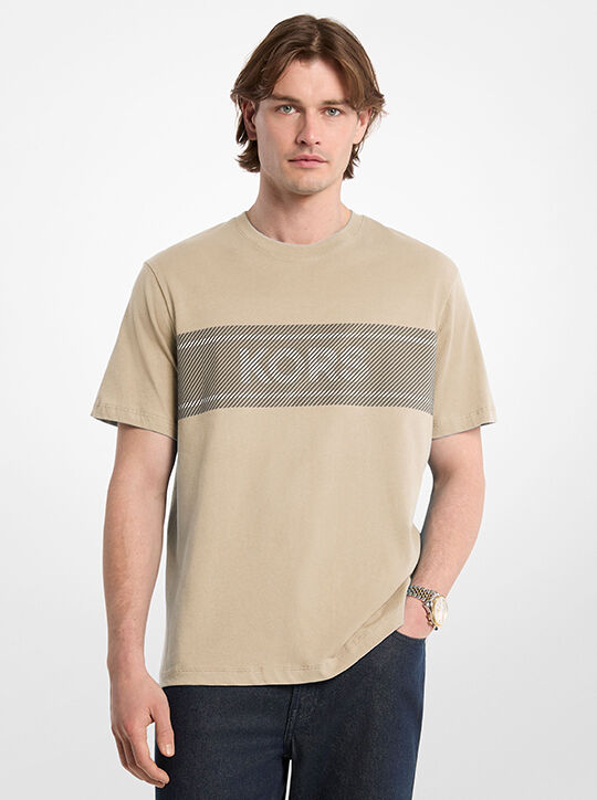 Cotton Jersey Logo T-Shirt michael kors cotton jersey logo t shirt