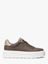 Romey Metallic Two-Tone Signature Logo Platform Sneaker michael kors romey metallic two tone signature logo platform sneaker