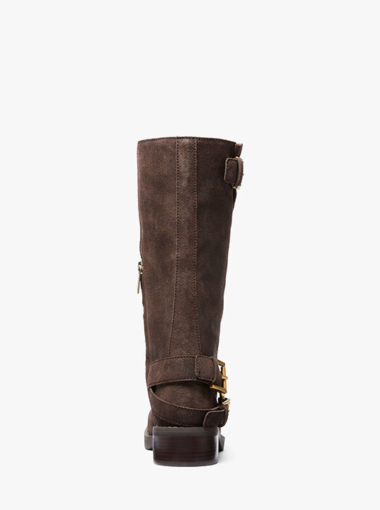 michael kors crosby suede moto boot