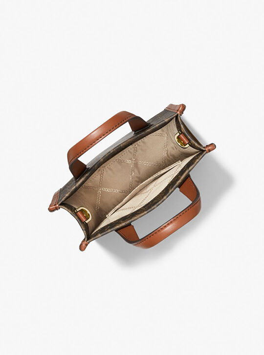 Gigi Extra-Small Empire Signature Logo Crossbody Bag, BRN/LUGGAGE