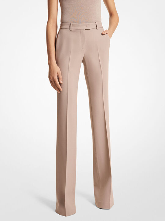 Haylee Double Crepe Sablé Flared Trousers michael kors haylee double crepe sabl flared trousers