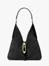 Cornelia Medium Suede Hobo Shoulder Bag michael kors cornelia medium suede hobo shoulder bag