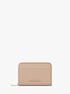 michael kors jet set small pebbled leather zip around card case