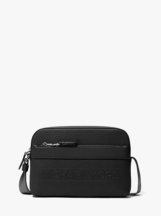 michael kors hudson pebbled leather utility crossbody bag