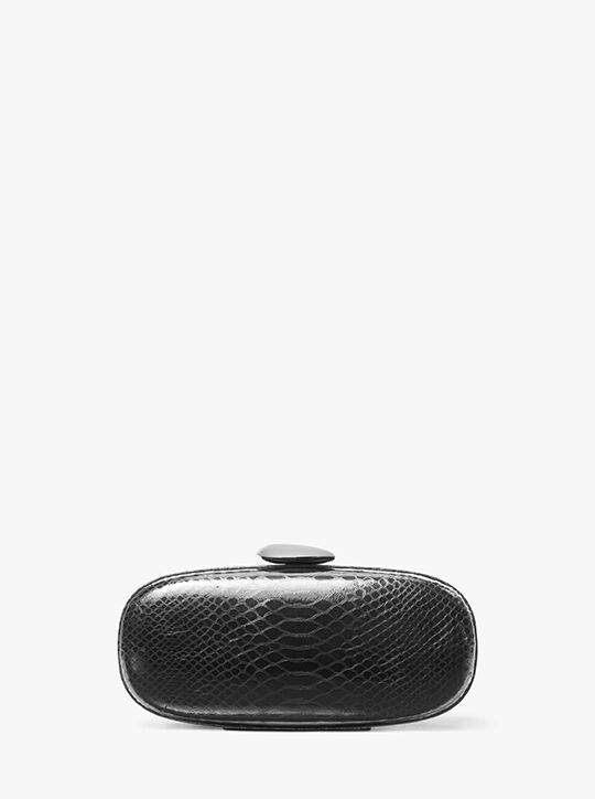 Tina Small Python Embossed Leather Minaudière michael kors tina small python embossed leather minaudie re