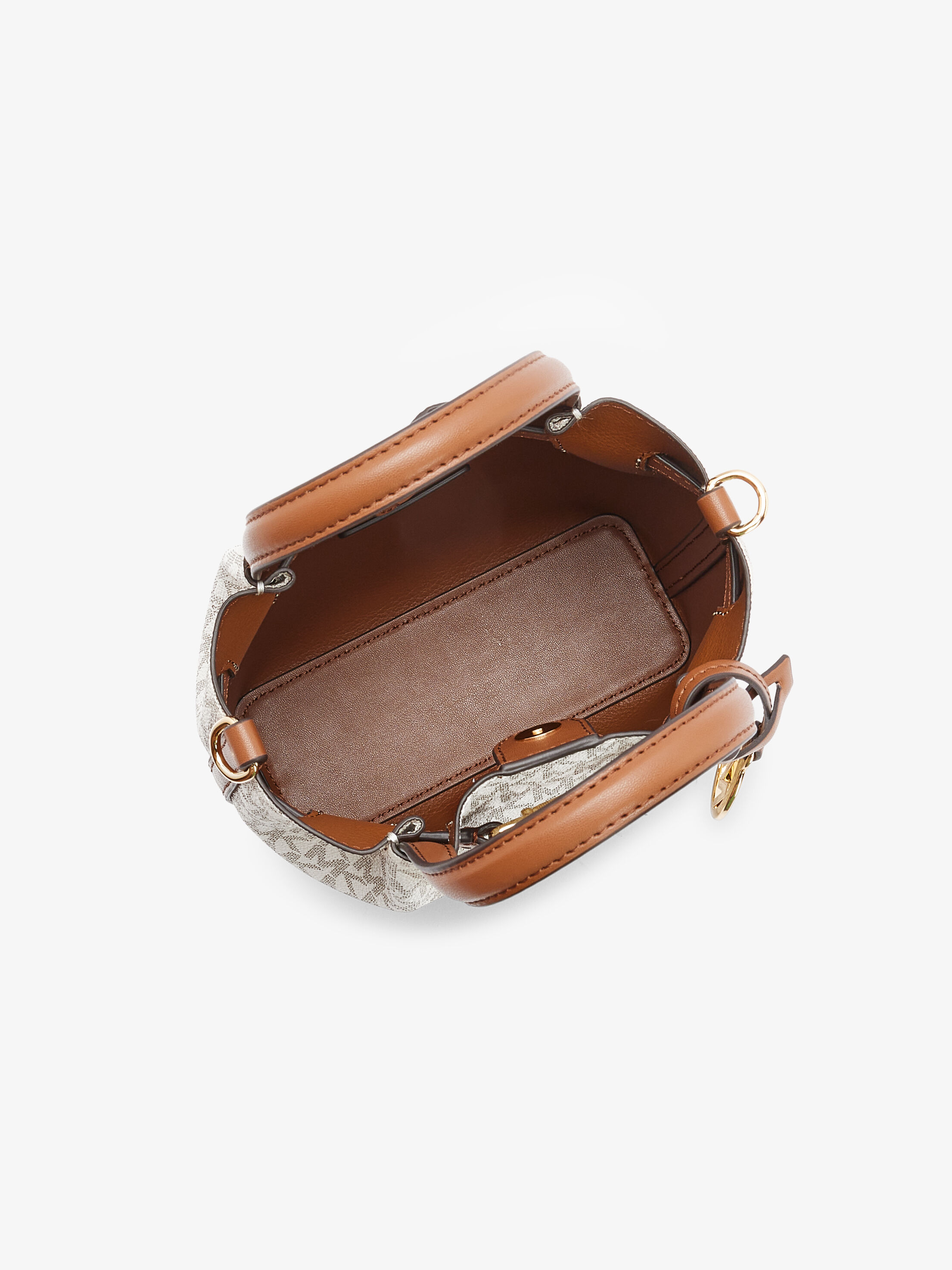 Carson Small Signature Logo Crossbody Bag, VANILLA | Michael Kors KWT